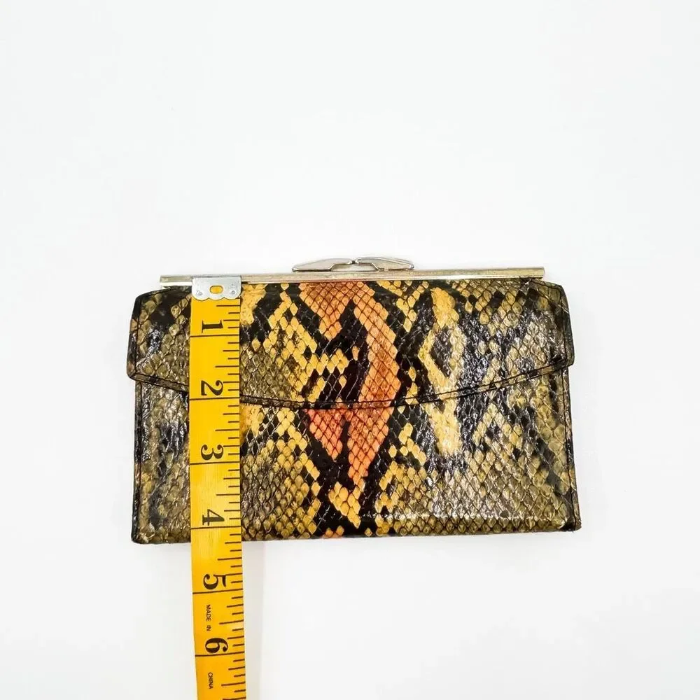 Bosca Genuine Python Leather Wallet Clutch Made in USA